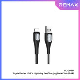 REMAX - RC-C096i Crystal Series USB to Lightning Fast Charging Data Cable ( 2.4A ) - Black